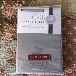Jersey knit fitted crib sheet